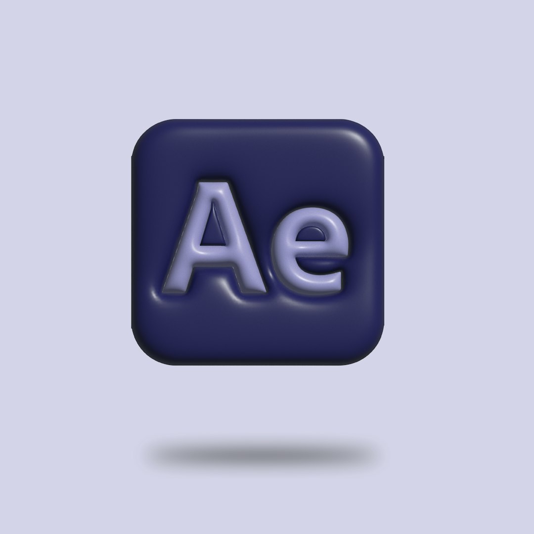 Blue rounded-square icon with light purple 'Ae' letters, representing After Effects logo.