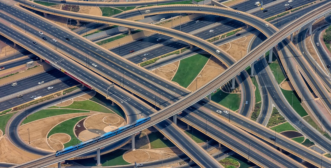 aerial view of asphalt roads and highways decision making traffic analysis metrics evaluation - AI Bud