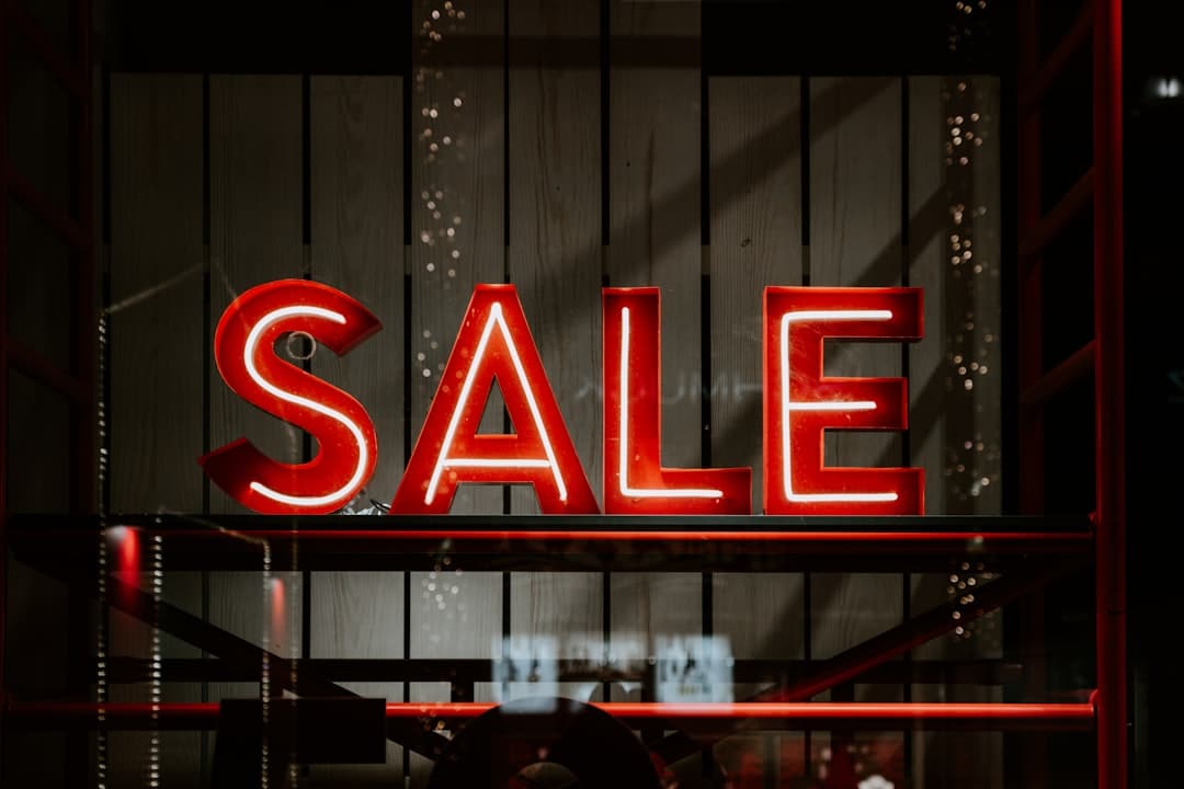 red and white sale LED sign customer loyalty vip program exclusive shopping - AI Bud
