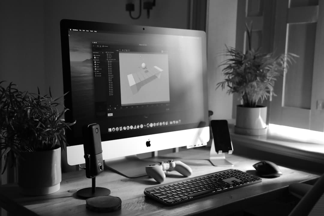 silver imac with black computer keyboard and black and silver speaker fast service turnaround editing team - AI Bud