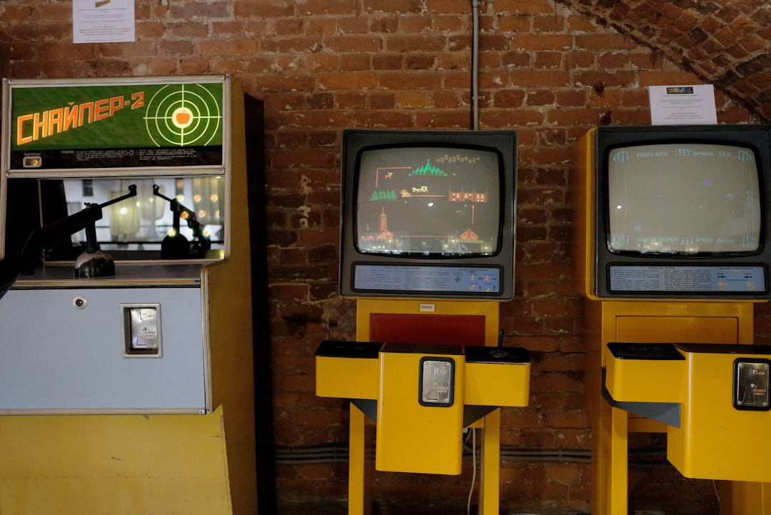 turned-on arcade machine pixel art 2d platformer gameplay retro video game interface - AI Bud