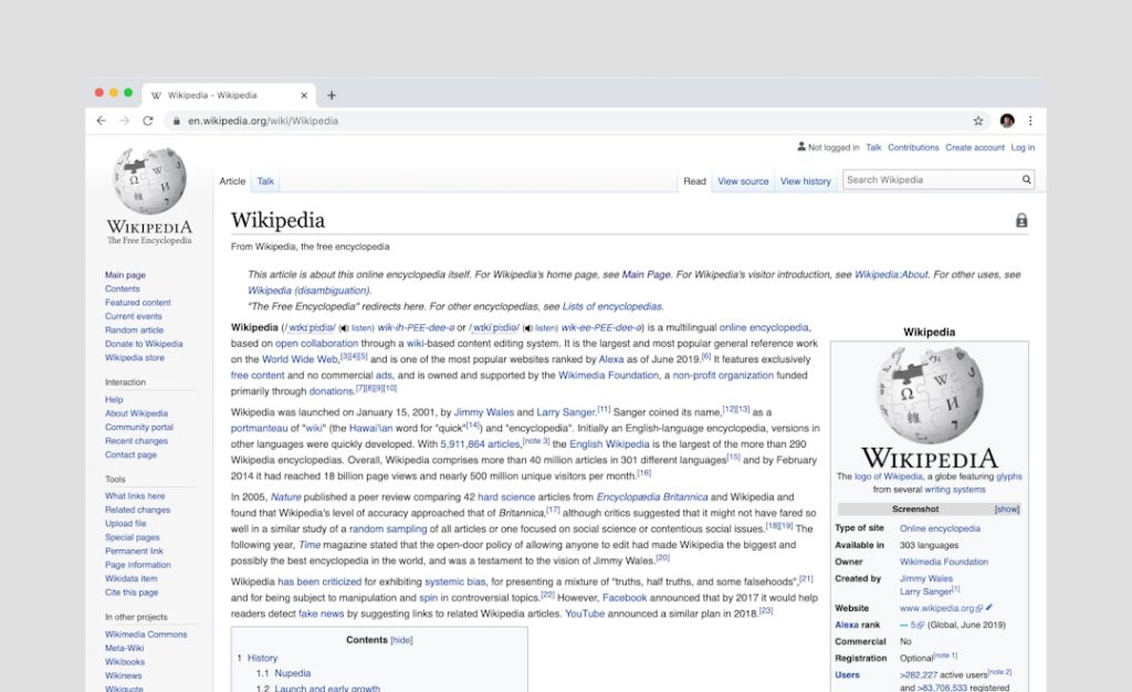 Wikipedia page screenshot future of wordpress design evolution web development - AI Bud