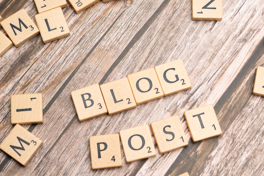 scrabble tiles spelling blog post on a wooden table blog call to action content editors lock styles - AI Bud