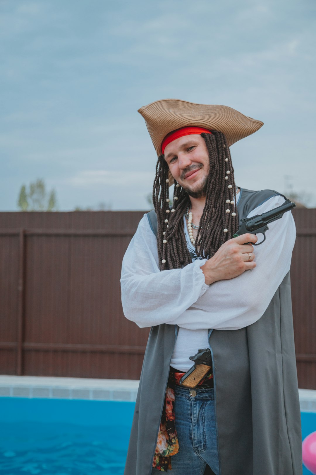 woman in white long sleeve shirt wearing brown hat funny ai personality pirate chatbot shakespeare bot - AI Bud