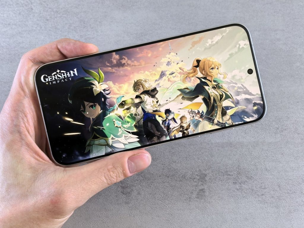 A person plays genshin impact on their phone mobile game error anime horse racing connection issue - AI Bud