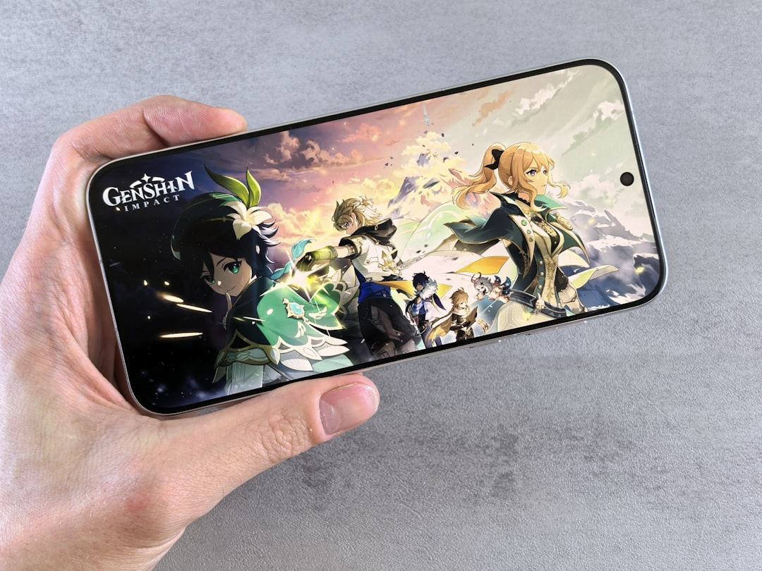 A person plays genshin impact on their phone mobile game error anime horse racing connection issue - AI Bud