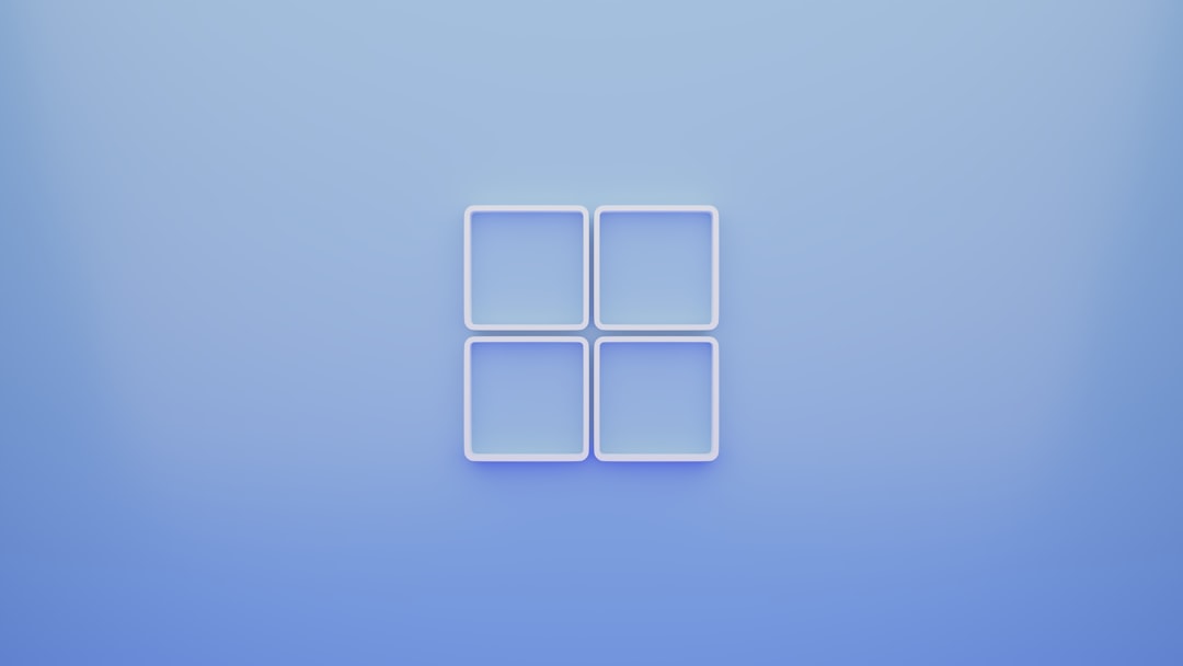 Four rounded-square frames arranged in a 2x2 grid on a blue gradient background